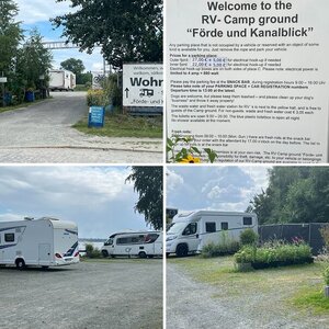 Wohnmobilstellplatz Förde und Kanalblick